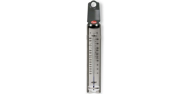 Bimetal Thermometer for Deep Fry/Candy, 2 Dial, 8 Stem